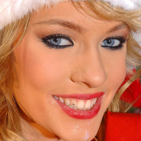 Long sock attired Blue Angel giving Santas big cock a bj for Christmas