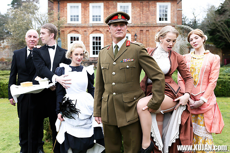 Loulou and Rebecca Moore share the butlers huge dick - Photo #1269443