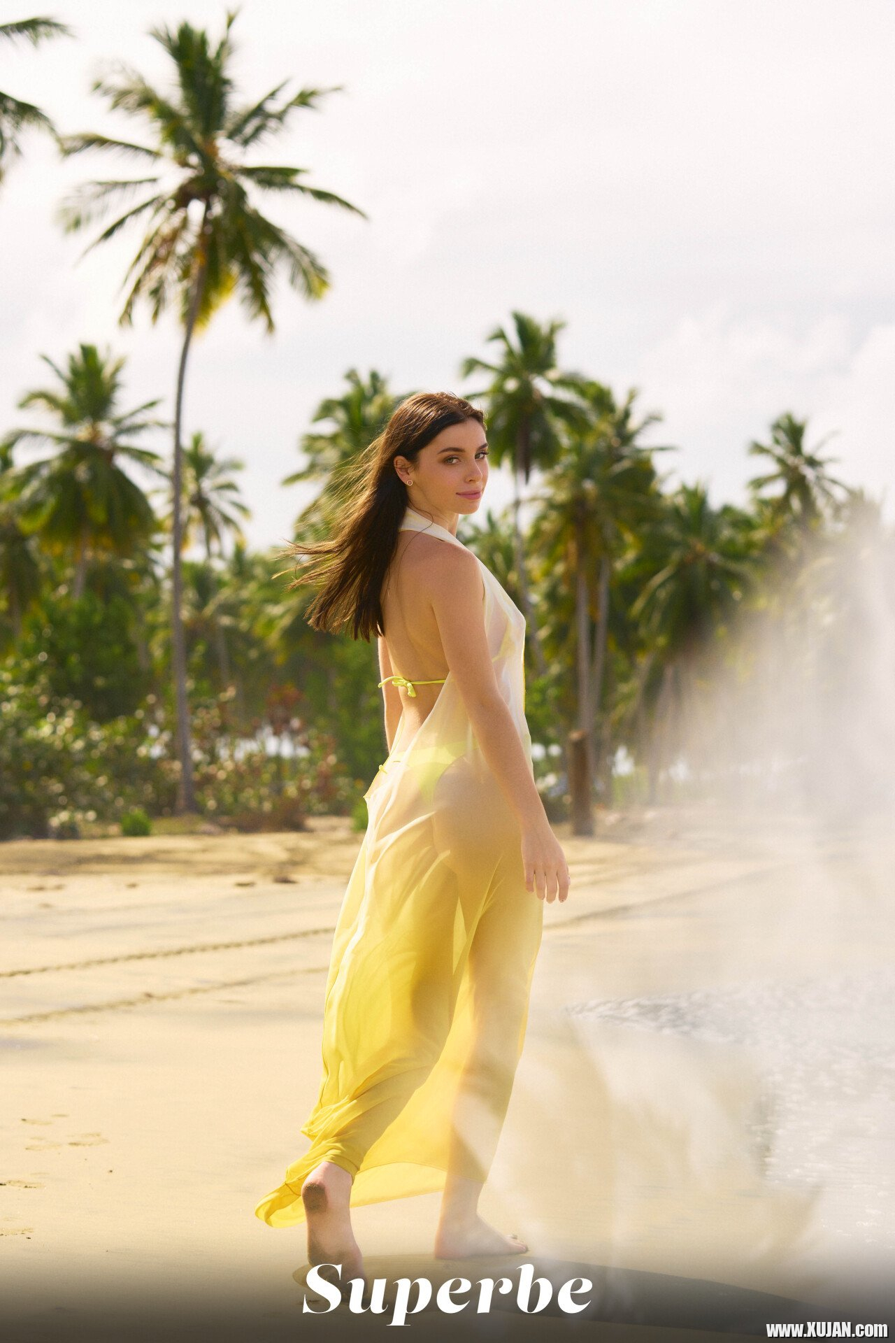 Stunning brunette babe Irina Sivalnaya gets naked and teasing on the beach - Photo #1270975