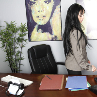 Big titted office babe Angelina Valentine craves for thick cock