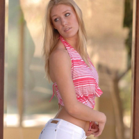 Pictures of Allison Pierce toying her tight pussy