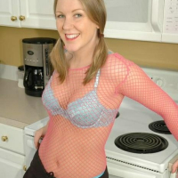 My Wife Ashley In Fishnet Blouse