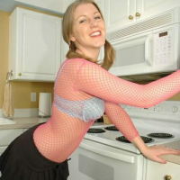 My Wife Ashley In Fishnet Blouse