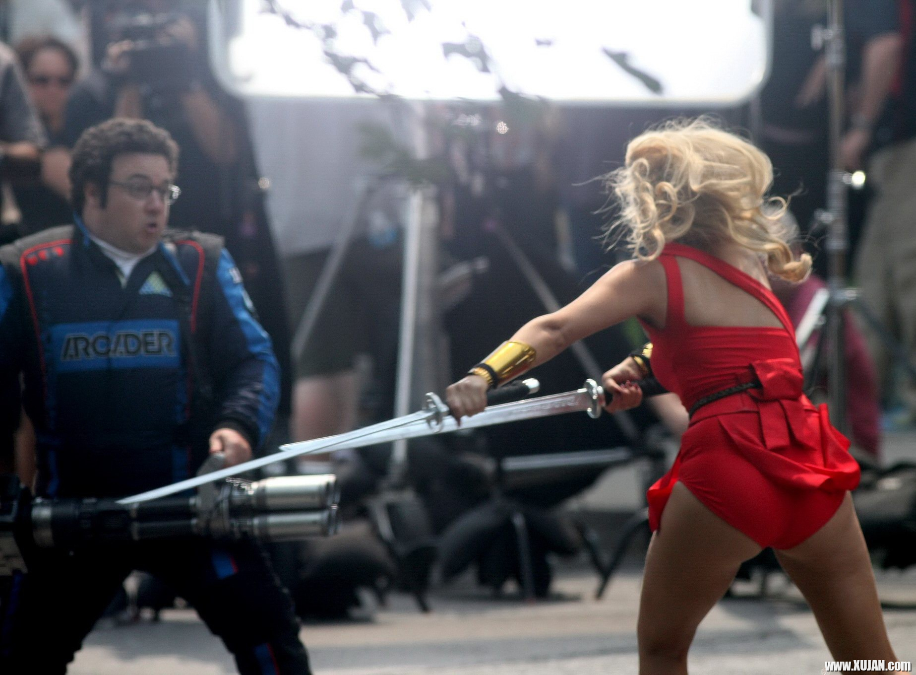 Ashley Benson shows off her ass and cleavage wearing a skimpy red outfit on the - Photo #1304257