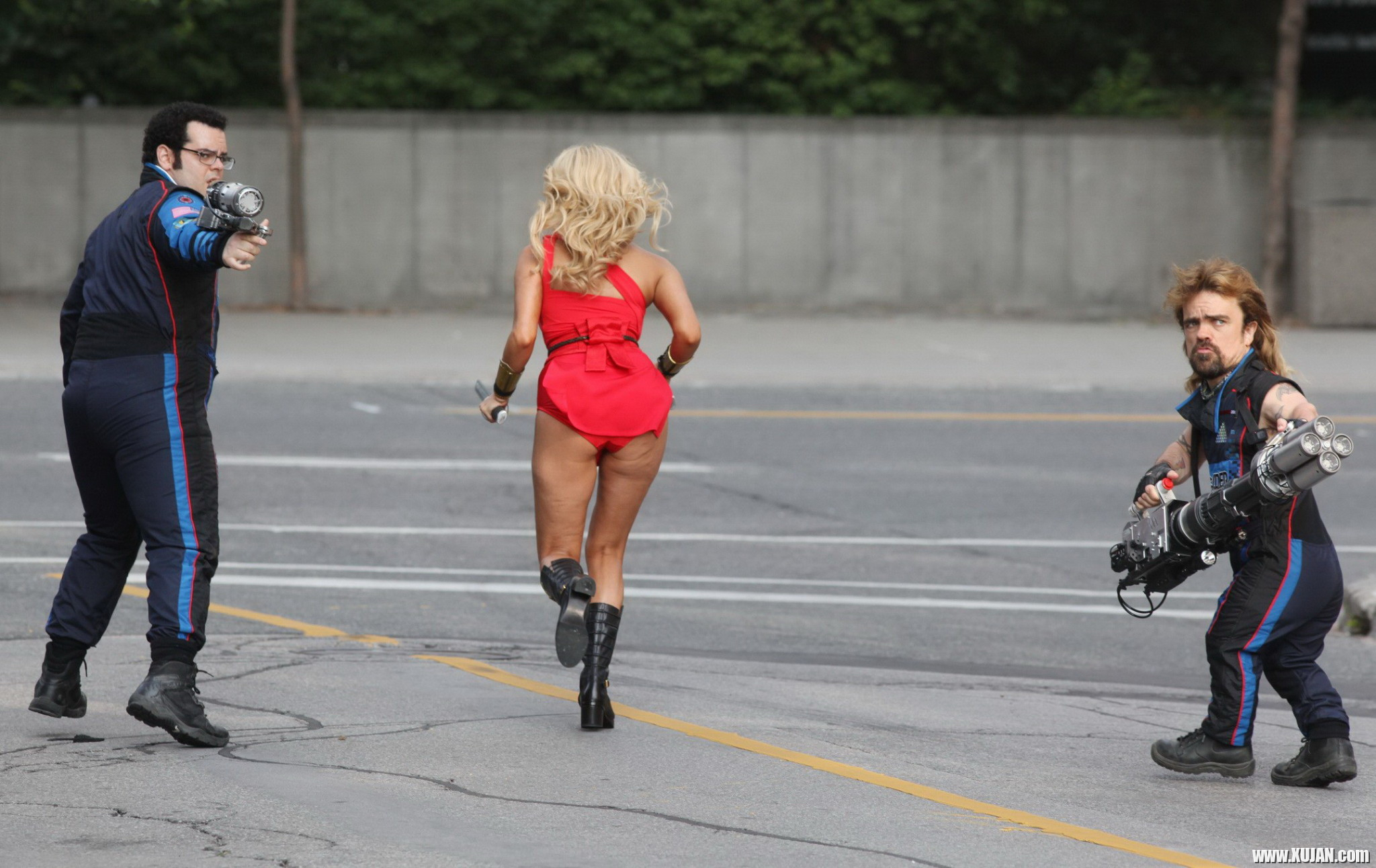 Ashley Benson showing ass and sweaty crotch in tiny red costume at the Pixels se - Photo #1304277