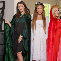 Lusty girls Maya Woulfe Chanel Camryn and Samantha Lexi shagging same dude