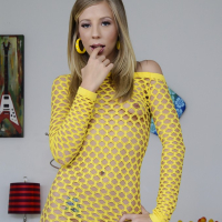 Filthy babe Chastity Lynn exposing her tiny tits and tight love holes
