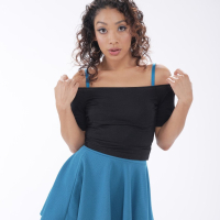 Curly haired chocolate babe Sarah Lace serving anonymous dicks