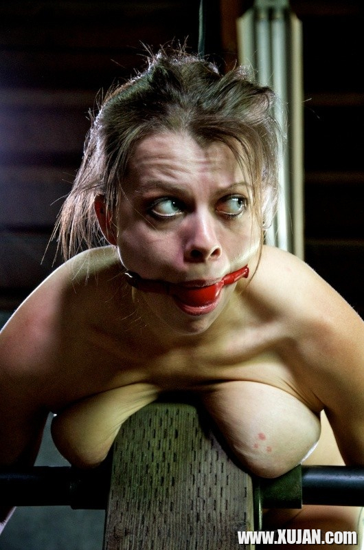 Nadia White is bound with tits exposed and mouth spread wide - Photo #1309829