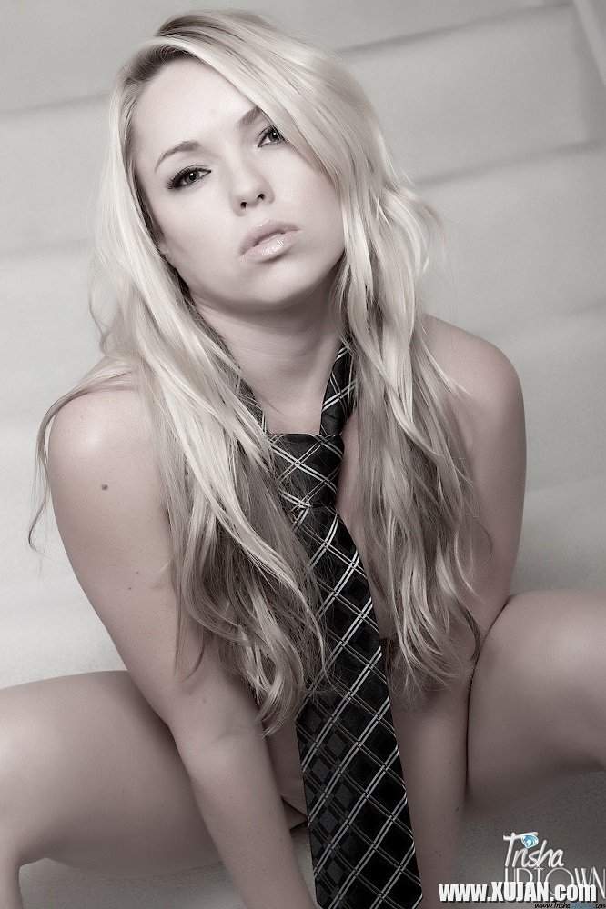 Sexy Trisha Uptown posing wearing only a Mans Tie - Photo #1316740