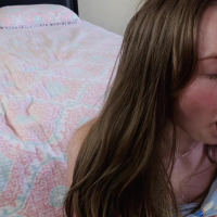 Horny babysitter Ashley Red bounces her fat ass on a rock hard cock