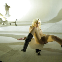 Steamy blonde babe Rebecca Blue getting rid of her provocative outfit