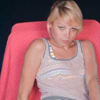 Petite blonde teen amateur babe toying tight shaved pink pussy