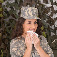 Army girl Jess West sucking from gloryhole