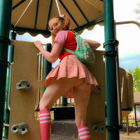 Cute looking Cherry Fae showing her sexy body outdoors
