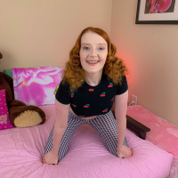 Hot Cherry Fae showing her nice tits and trimmed pussy