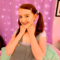 Cute chick Cherry Fae with braces showing off her shaved pussy