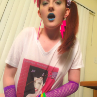 Naughty redhead girl Cherry Fae pleasing herself with a toy