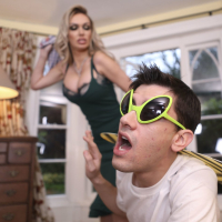 Busty blondie Amber Jayne spreads for a big cock