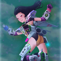 Deep Space Waifu Flat Justice Rocky Chan