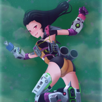 Deep Space Waifu Flat Justice Rocky Chan