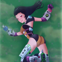Deep Space Waifu Flat Justice Rocky Chan