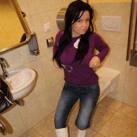 Pictures of Busty Ellen sucking a hard cock on her knees