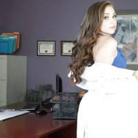 Office babe Tiffany Star removing her dress at work for urgent masturbation