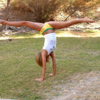 Pictures of Courtney Simpson getting crazy outside