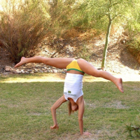Pictures of Courtney Simpson getting crazy outside