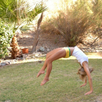 Pictures of Courtney Simpson getting crazy outside