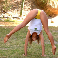 Pictures of Courtney Simpson doing some kinky gymnastics