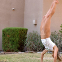 Pictures of Courtney Simpson doing some kinky gymnastics