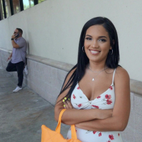 Playful Alina Belle picked up and banged outside