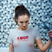 Horny young hottie Milena feels so lonely under the hot shower