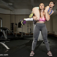 Audrey Noir for personal training session turned into kinky lesb