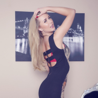 Sam Tye takes off her Dress and red Underwear