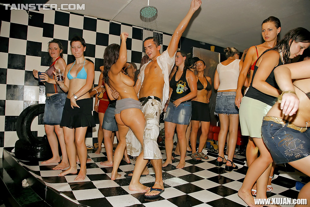 Liberated chicks getting wet and naughty at the crazy european party - Photo #1394847