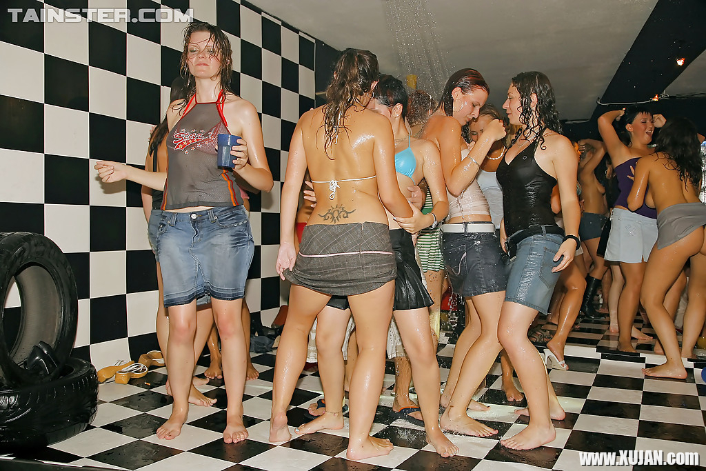 Liberated chicks getting wet and naughty at the crazy european party - Photo #1394849