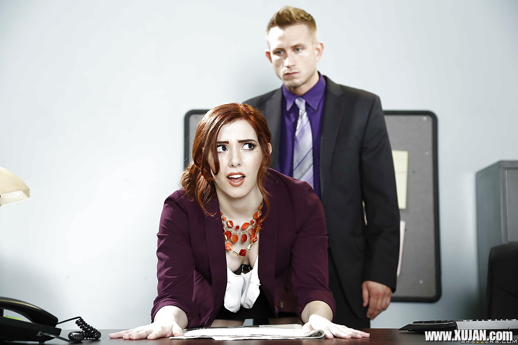 Hardcore office sex with a marvelous cowgirl Ember Stone and her boss - Photo #1397554