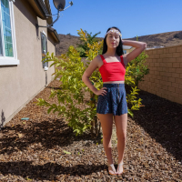 Dark haired young bitch Bambi Black gets pumped with her stepbros stiffie