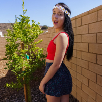 Dark haired young bitch Bambi Black gets pumped with her stepbros stiffie
