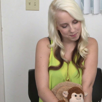 Gorgeous blonde bombshell Darcie Belle at a porn casting