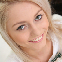 Gorgeous blond teen Pinky June teasing