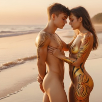 Sunset on the beach