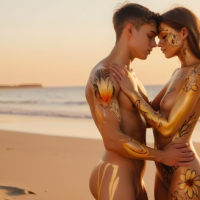Sunset on the beach