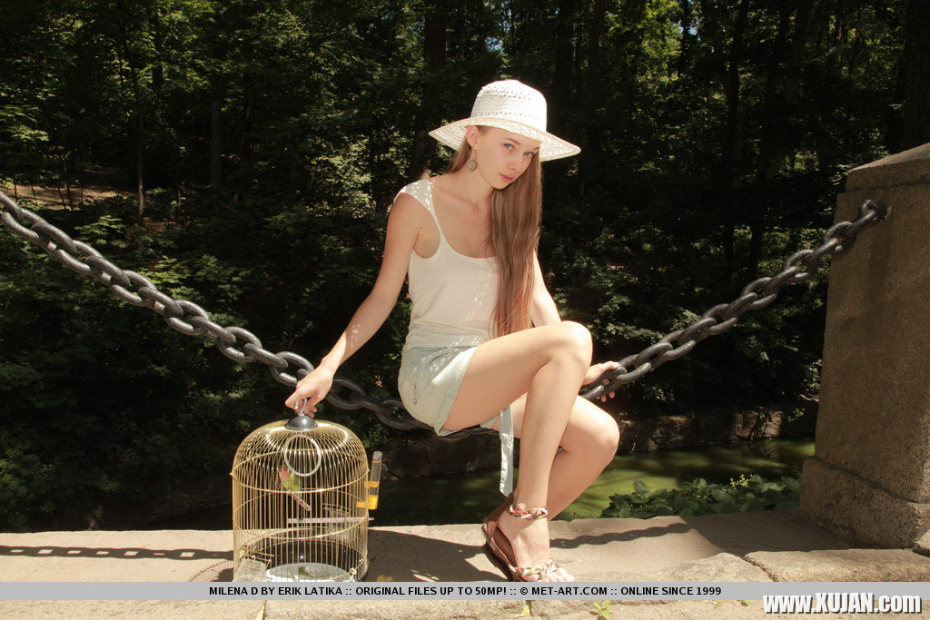 Sensual Euro teen Milena D likes showing off her tight skinny body - Photo #1408406