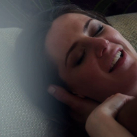 Euro chick Samantha Bentley engaging in rough couple fucking after kissing