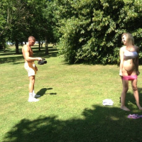 Chessie Kay gets her Panties wet in the Park