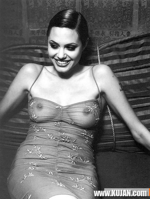 Sweet celeb actress Angelina Jolie nice see thru elegant stuff - Photo #1413141